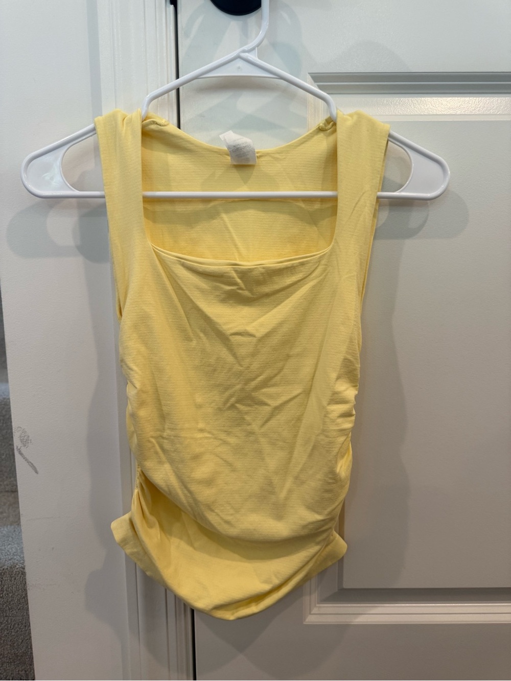 Nikibiki Pastel Yellow Square-Neck Tank